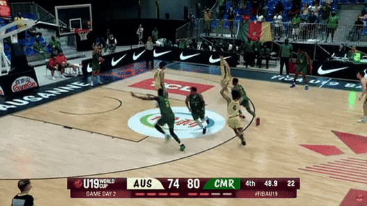 Australia’s Under 19 basketball team gets an unlikely hand from their opponent Cameroon to win the game