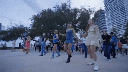 Line dancing was a hit at last year’s Groundwater Country Music Festival in Broadbeach.