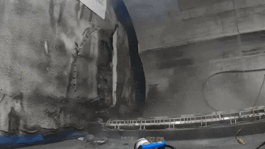 The tunnel boring machine Betty at Westmead as tunnelling work on the Sydney Metro West nears completion.