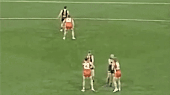 Toby Greene kicking back at Dane Rampe.