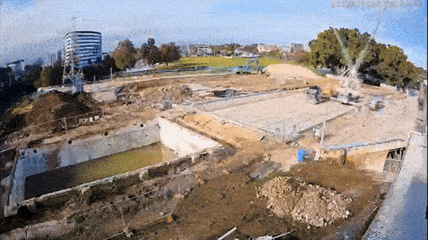 Canterbury pool construction.