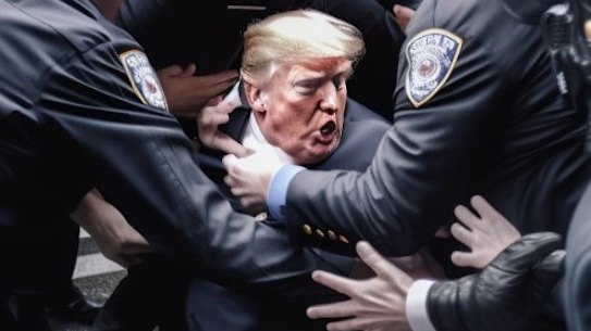 Fake image: An artificial intelligence-generated image of US President Donald