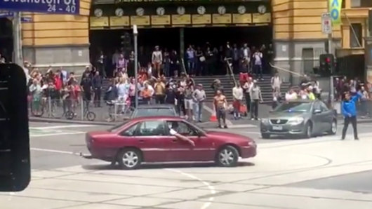 James Gargasoulas did doughnuts outside Flinders Street Station minutes before he murdered six people in the Bourke Street massacre.