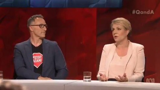 Greens leader Richard Di Natale and Deputy Opposition Leader Tanya Plibersek attached each other's parties.