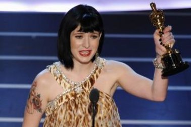 Diablo Cody with her Oscar for Juno.