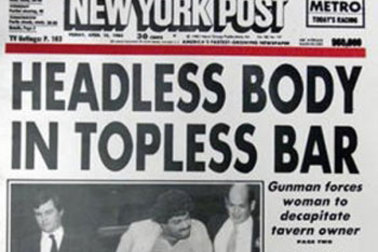 This New York Post splash is tabloid gold.