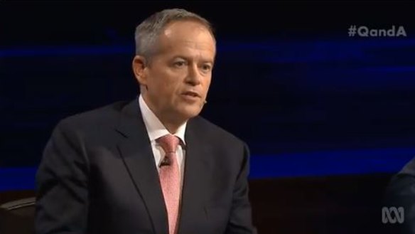 Bill Shorten had a solo appearance on Q&A on Monday night.