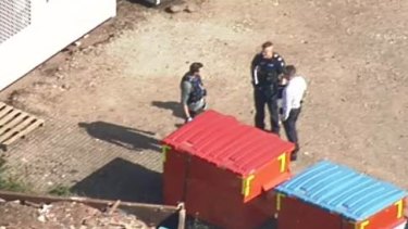 Police at the scene of the Ravenhall shooting.