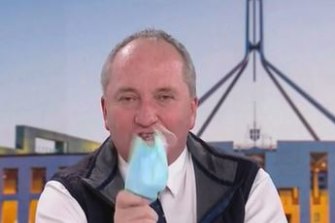 Barnaby Joyce was fined for not wearing a mask at a petrol station in Armidale.