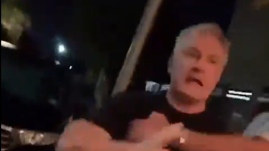 Paul Kent appeared in social media videos of a street fight in Rozelle.