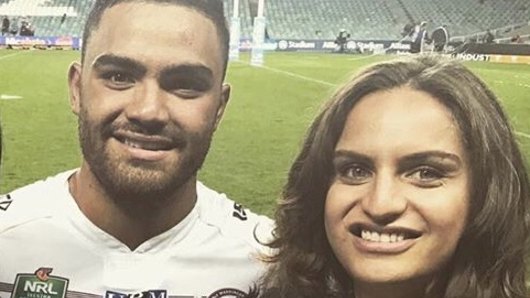 Manly Sea Eagles player Dylan Walker with his sister Jade Walker. 