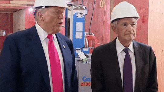 Donald Trump and Jerome Powell