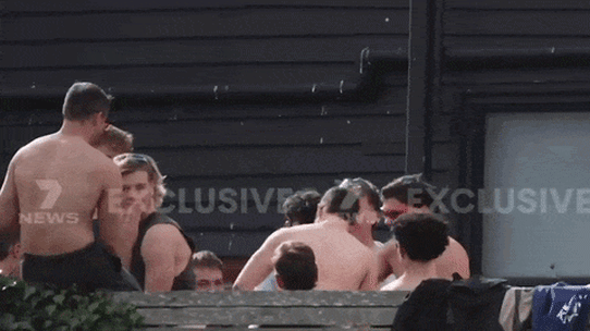 Some of the footage Channel Seven showed of the Richmond players.