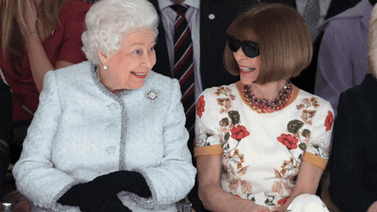 Anna Wintour, pictured with the late Queen Elizabeth II and actor Nicole Kidman, has stepped back from her role as editor-in-chief of US Vogue.