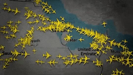 Los transportistas han pasado los últimos 12 días evitando el espacio aéreo cerca de Irán. El espacio aéreo de Qatar fue cerrado temporalmente durante la noche cuando Irán atacó una base militar de Estados Unidos.