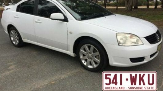 Police believe the pair are travelling in a white 2006 Mitsubishi 380 sedan with Queensland registration 541 WKU.