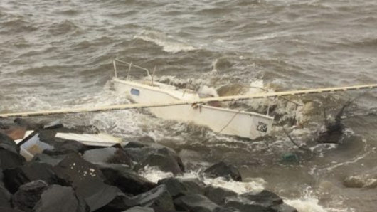 The boat washed up in Clontarf, about 25 kilometres north-east of Brisbane.