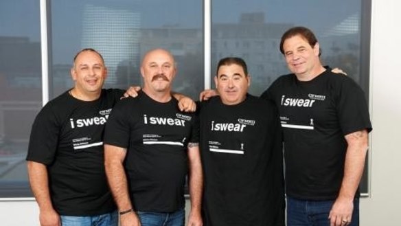 In happier times: CFMEU executive team Derek Christopher, Shaun Reardon, Elias Spernovasilis and John Setka in October last year.