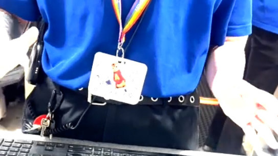 Footage shows Officeworks employee refusing to laminate a copy of the Jewish News due to her political beliefs.