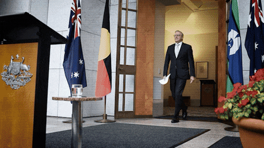 Scene from the first day of the 2025 federal election campaign