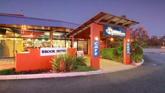 One of the accused was evicted from the Brook Hotel in Mitchelton and staff later called police to a disturbance. 