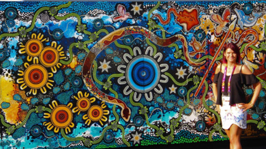 Queensland artist Chern’ee Sutton with her work.