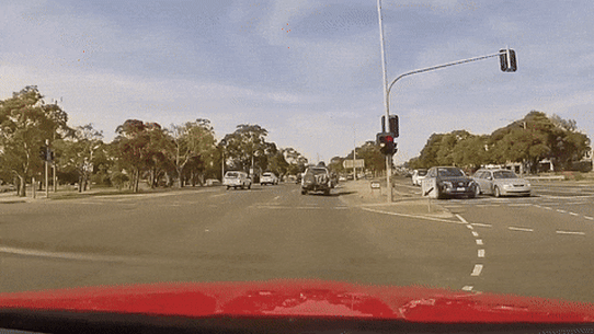 An Age reader shared this video of them blowing a tyre after hitting a pothole on the Princes Highway in Corio this month.