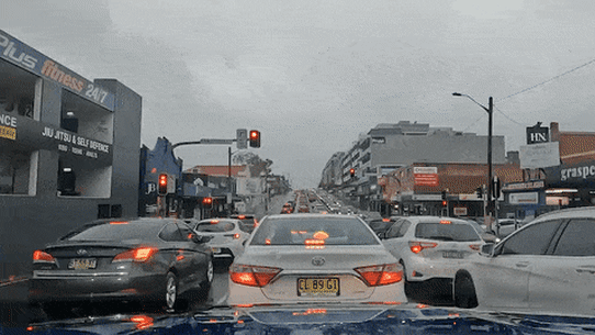 Traffic on Victoria Road, Drummoyne and Rozelle, February 6, 2024.