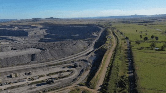 BHP’s Mt Arthur coal mine near Muswellbrook has one of the largest voids in the Hunter Valley.