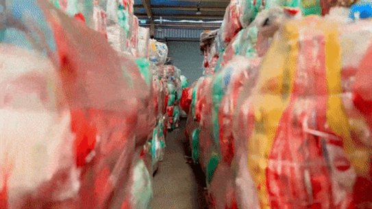 Stockpiles of soft plastics found in Sydney warehouses.