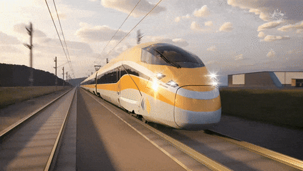 Animation of a high-speed train on Australia’s East Coast. 