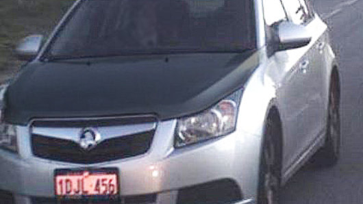 A shooter is on the run in Perth in this vehicle, which has now got a black bonnet and boot.
