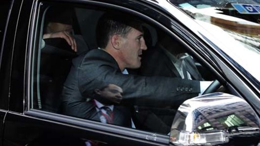 Difficult days: Paul Gallen departs 1 Bligh St, Sydney after meeting with his lawyers in relation to the ASADA investigation in August 2014.