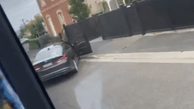 ‘You can hear their fear’: Screams as shots fired, car crashes into school bus