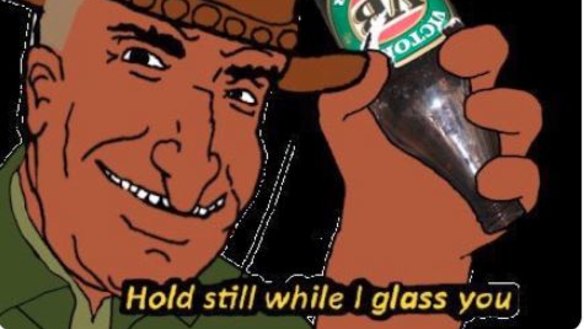 The meme character used by members of an online far-right Australian group. It was used twice by the alleged Christchurch attacker Brenton Tarrant. 