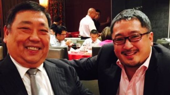 Former NSW Labor MP Ernest Wong and Jonathan Yee  at the 2015 dinner.