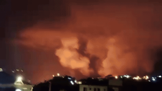 An Israeli airstrike in Lebanon.