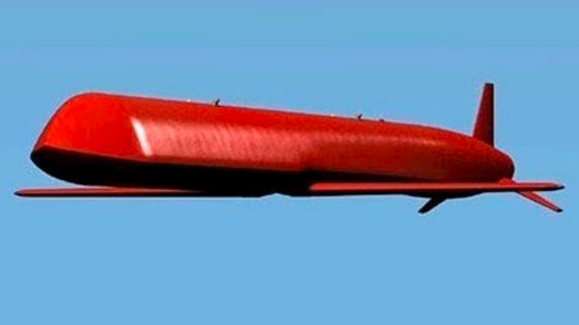 An artist's rendering of Russia's 9M730 "Burevestnik"  intercontinental cruise missile that engineers were working on when the explosion occurred. 