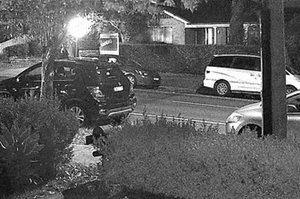 CCTV appears to show the men fleeing the scene of the Penrith home invasion.