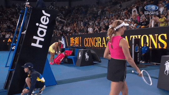 Danielle Collins sent a message to the crowd after her win.