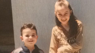 A treasured family photo of Celeste Manno with her younger brother Alessandro. 