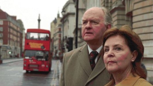 Oliver Ford Davies and Pauline Collins in Agatha Christie's Sparkling Cyanide.