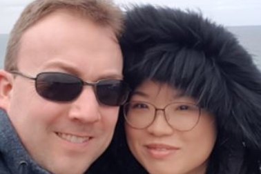 Deakin University lecturer Adam Brown and wife Chen Cheng.