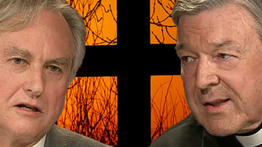 Richard Dawkins and Cardinal George Pell appeared on Q&A in 2012.