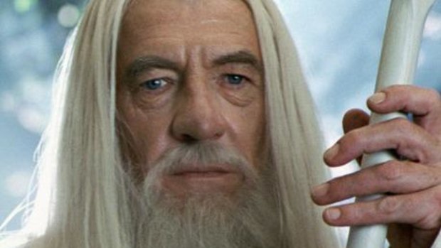 Ian McKellen as Gandalf in The Lord of the Rings.