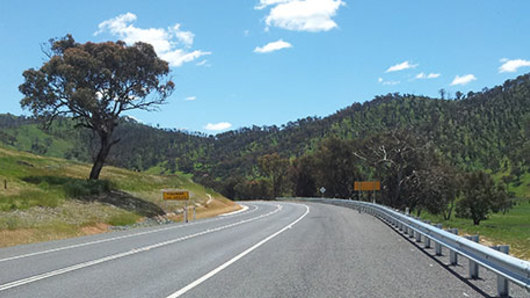 Gocup Road, on which the NSW government has completed $65.9 million worth of safety upgrades since 2012.