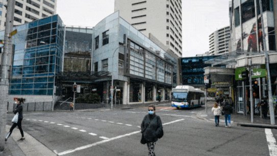 Westfield Bondi Junction is virtually empty.