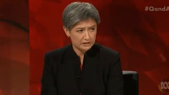 Senator Penny Wong on Q&A on Monday.