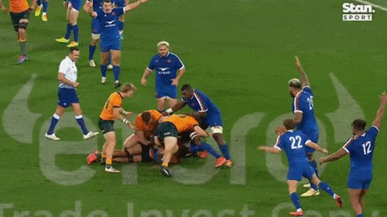 The match-winning French penalty at AAMI Park.