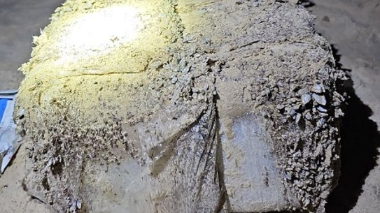 A white Christmas: Barnacle-crusted packages containing cocaine washed up on NSW beaches in late December.